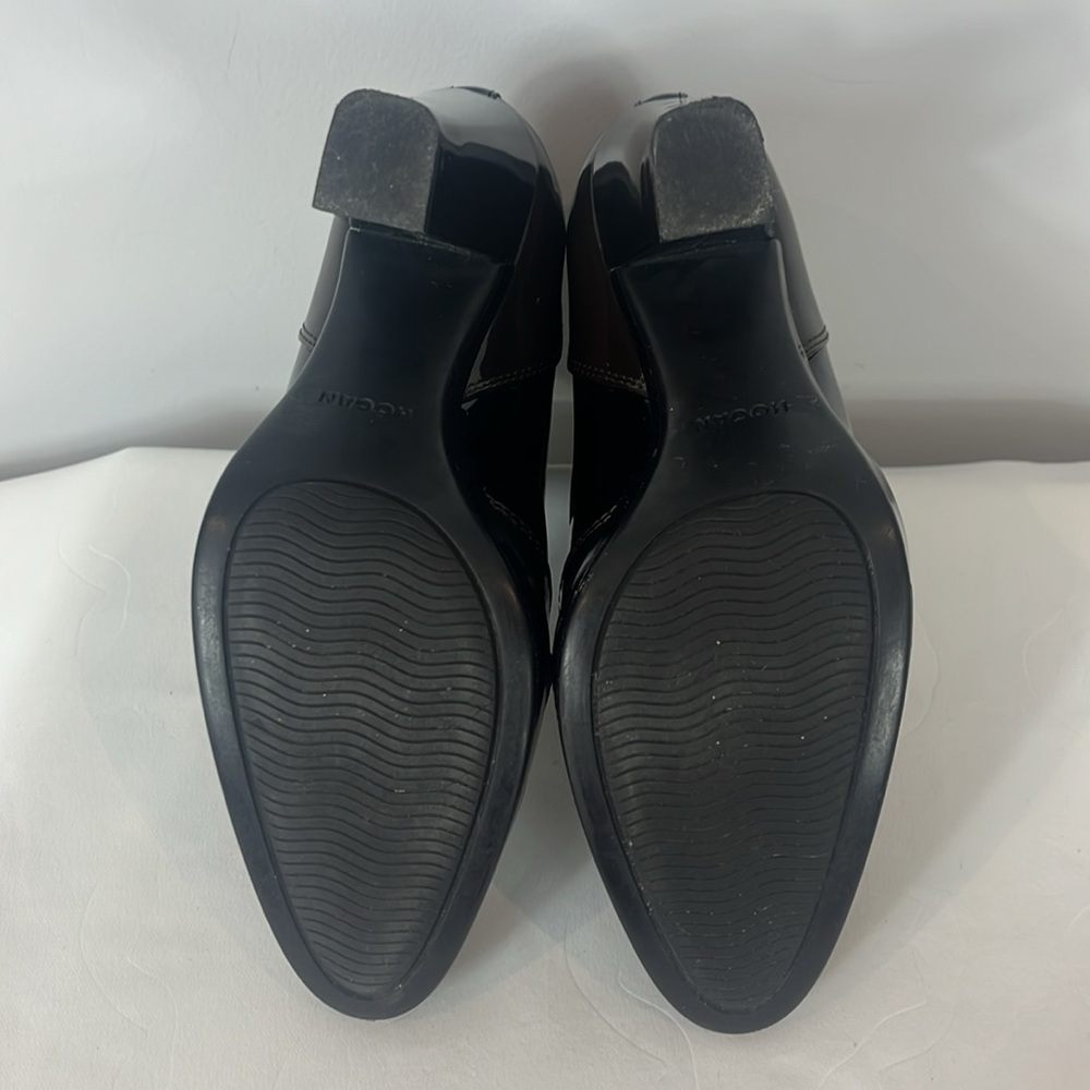 Hogan Patent Leather Heel Ankle Boots - Picture 10 of 17